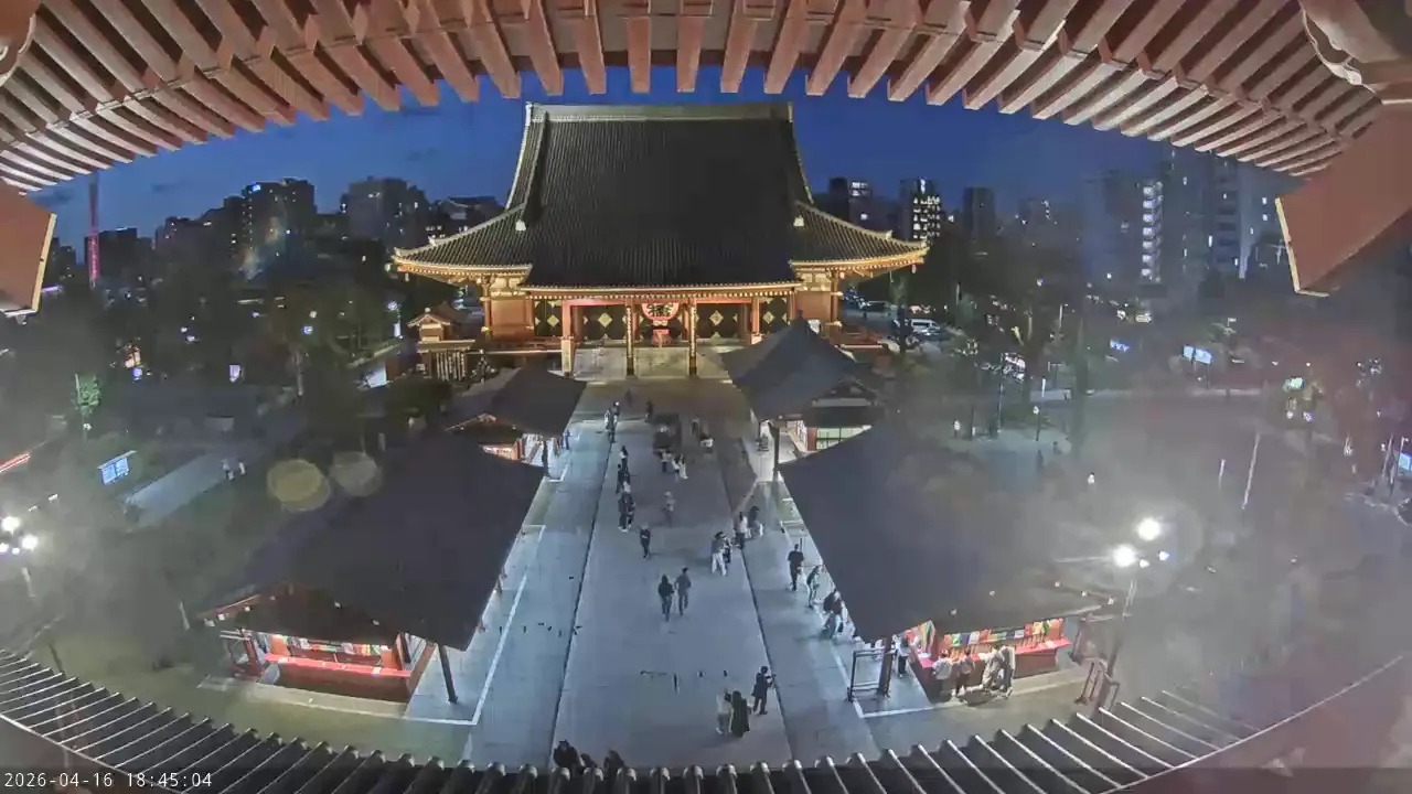 淺草寺本堂 即時影像 - 2026-04-16 18:45