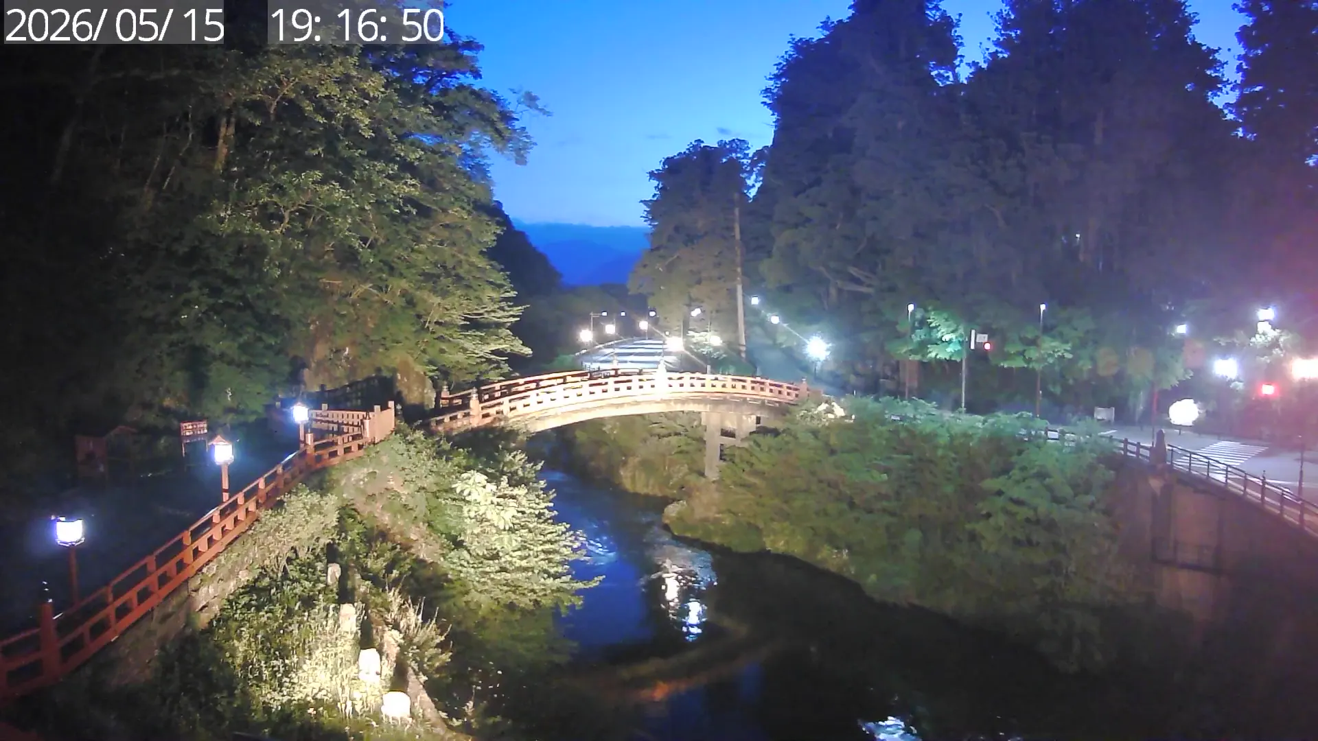 日光二荒山神社 - 神橋 即時影像 - 2026-05-15 19:17