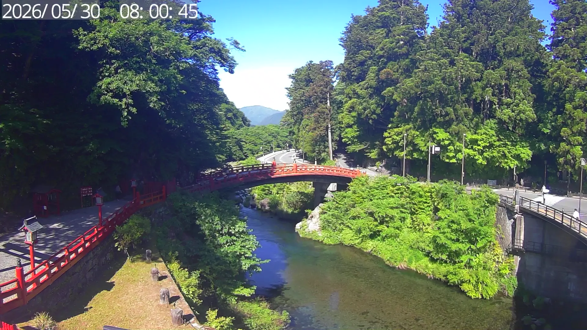 日光二荒山神社 - 神橋 即時影像 - 2026-05-30 08:01