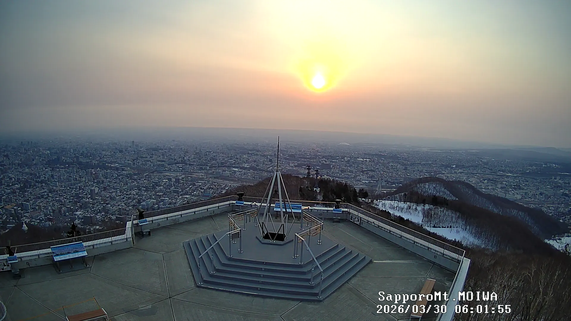 札幌藻岩山 即時影像 - 2026-03-30 06:02