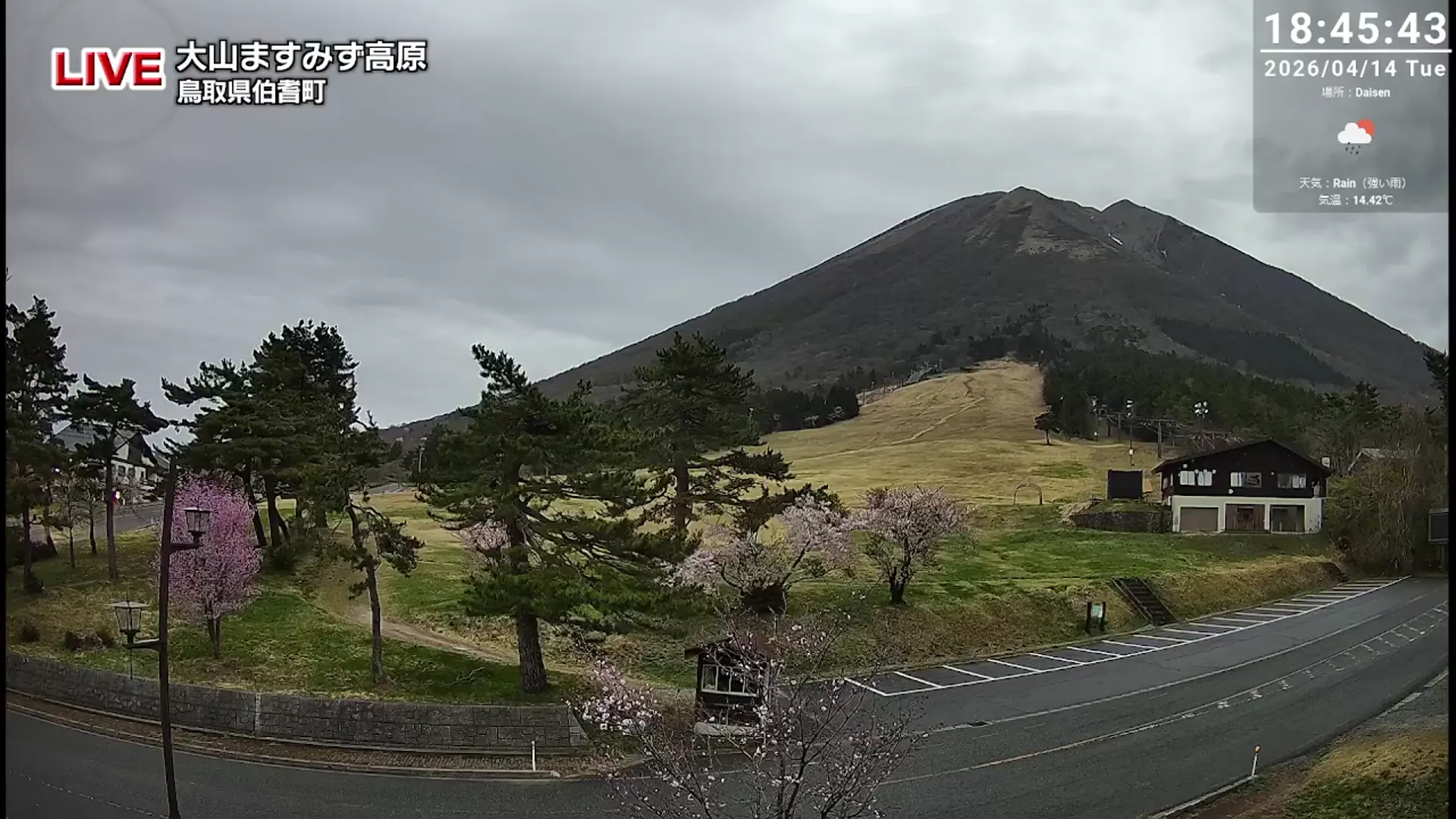 大山桝水高原 即時影像 - 2026-04-14 18:46